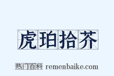 虎珀拾芥是什么意思的图片